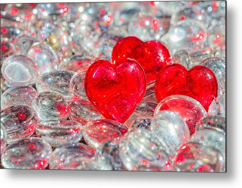 Amethyst Metal Print featuring the photograph Crystal Heart by Peter Lakomy