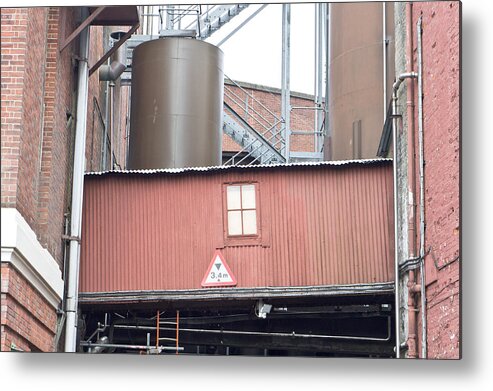 Architecture Metal Print featuring the photograph Factory #4 by Tom Gowanlock