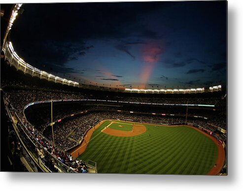 American League Baseball Metal Print featuring the photograph New York Mets V New York Yankees by Al Bello