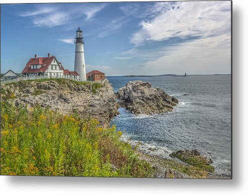 Maine Metal Print featuring the photograph Portland Headlight #4 by Jane Luxton
