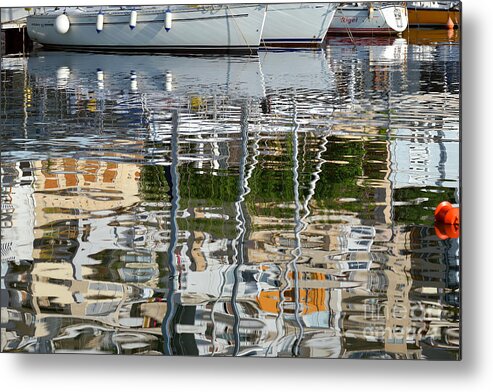 Mikrolimano Metal Print featuring the photograph Reflections in Mikrolimano port #9 by George Atsametakis