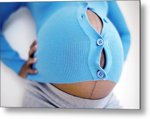 Human Metal Print featuring the photograph Pregnant Woman #40 by Ian Hooton/science Photo Library