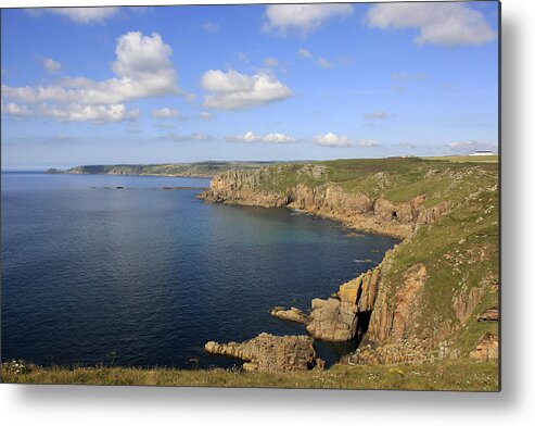 Lands Metal Print featuring the photograph Cornish Coast #5 by Chris Smith