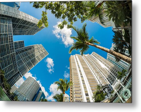 Architecture Metal Print featuring the photograph Downtown Miami by Raul Rodriguez