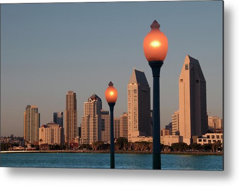 Tranquility Metal Print featuring the photograph San Diego Skyline #5 by Mitch Diamond