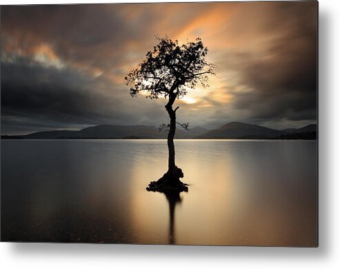 Loch Lomond Metal Print featuring the photograph Loch Lomond Sunset #1 by Grant Glendinning