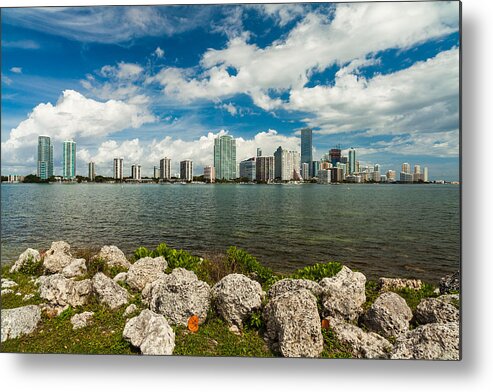 Architecture Metal Print featuring the photograph Miami Skyline #6 by Raul Rodriguez