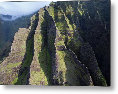 Tranquility Metal Print featuring the photograph Scenic Aerial Views Of Kauai From Above #6 by Matthew Micah Wright