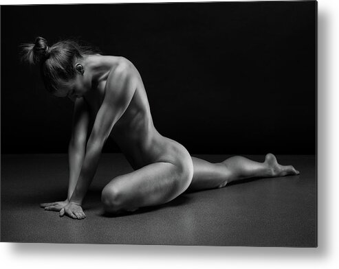 Fine Art Nude Metal Print featuring the photograph Bodyscape by Anton Belovodchenko