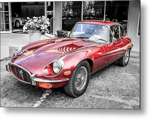 British Metal Print featuring the photograph 72 E-Type by Chris Smith