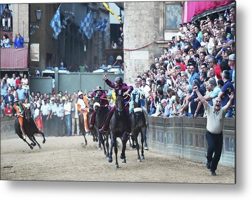 Palio Metal Print featuring the photograph Palio Di Siena Horse Race #8 by Ronald C. Modra/sports Imagery