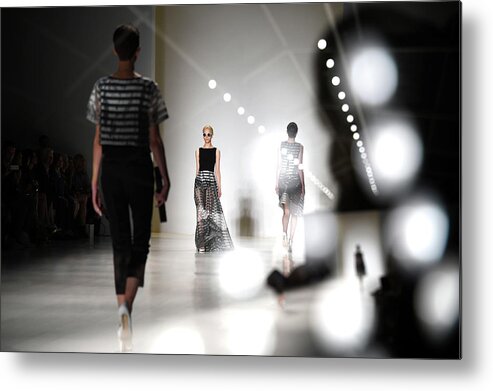 New York Fashion Week Metal Print featuring the photograph Mercedes-benz Fashion Week Spring 2015 #9 by Andrew H. Walker