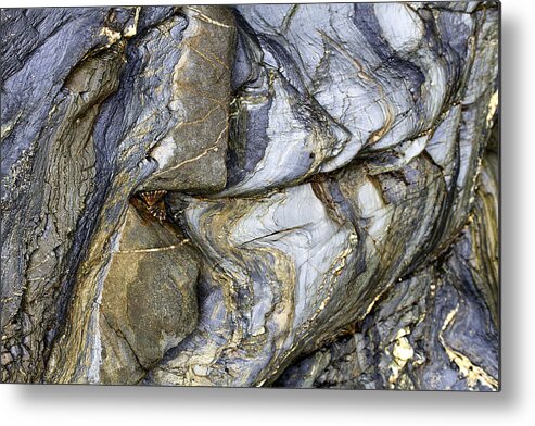 Stone Metal Print featuring the photograph Rock Art #9 by Shirley Mitchell