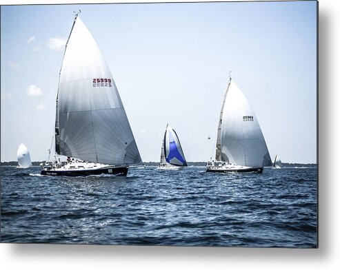 Sailboat Metal Print featuring the photograph Summer sailing #9 by Chris Smith