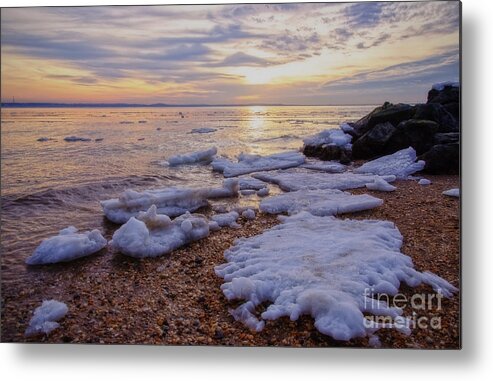 Cold Metal Print featuring the photograph A Cold Sandy Hook Winter by Debra Fedchin
