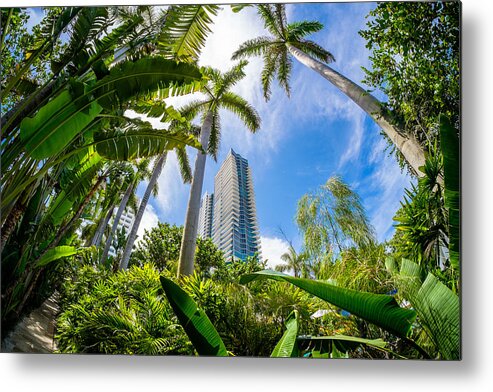 Architecture Metal Print featuring the photograph A Condo is Born by Raul Rodriguez