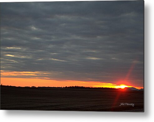 Landscape Metal Print featuring the photograph A Country Sunset by Jale Fancey