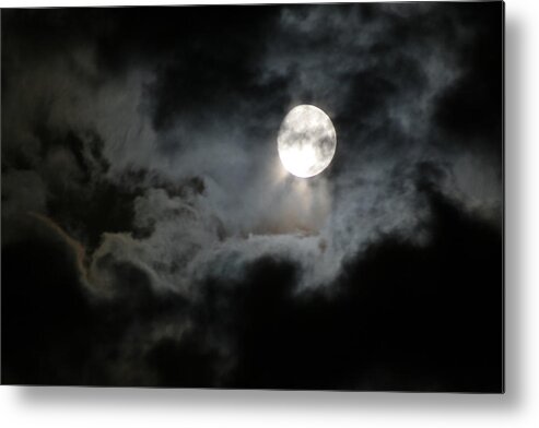 Ric B Metal Print featuring the photograph A Dark and Stormy Night by Ric Bascobert