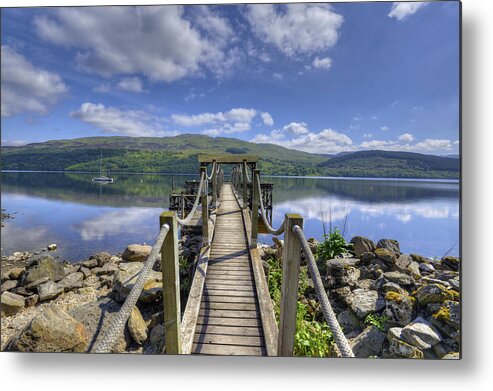 Europe Metal Print featuring the photograph A dock out to Loch Tay by Matt Swinden