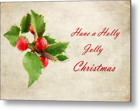 Painterly Metal Print featuring the photograph A Holly Jolly Christmas by Darren Fisher