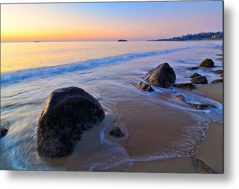Sunrise Metal Print featuring the photograph A New Day Singing Beach by Michael Hubley