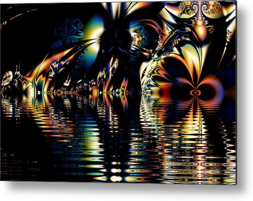 Night Metal Print featuring the digital art A Night on the Water by Kiki Art