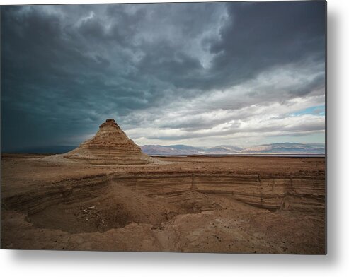 Unesco Metal Print featuring the photograph A Sink Hole In The Judean Desert by Reynold Mainse / Design Pics