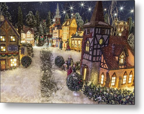 Christmas Metal Print featuring the photograph A Snowy Evening by Caitlyn Grasso