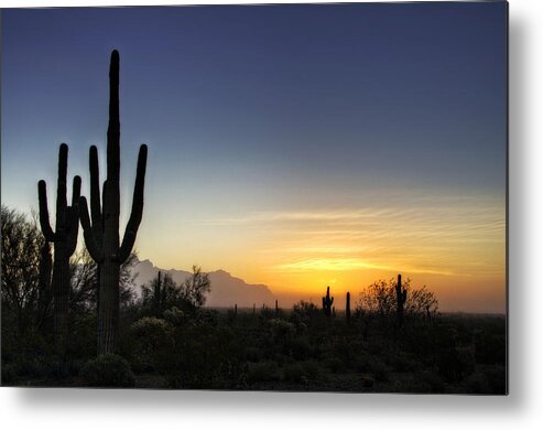 Sunrise Metal Print featuring the photograph A Sonoran Sunrise by Saija Lehtonen