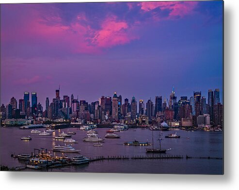 Manhattan Metal Print featuring the photograph A Spectacular New York City evening by Susan Candelario