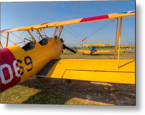 Jennings Metal Print featuring the photograph A Stearman Framed by Tim Stanley