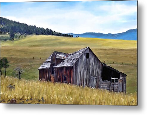 Montana Art Metal Print featuring the painting A Time in Montana by Susan Kinney