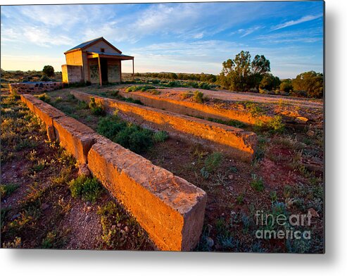 Abandoned Railway Station Silverton New South Wales Australia Landscape Outback Metal Print featuring the photograph Abandoned Railway Station Silverton by Bill Robinson