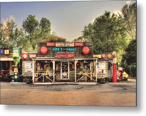 Corinth Metal Print featuring the photograph Abe's Grill - Fine Southern Food by T Lowry Wilson