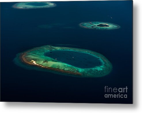 Atoll Metal Print featuring the photograph Above Paradise - Turtle by Hannes Cmarits