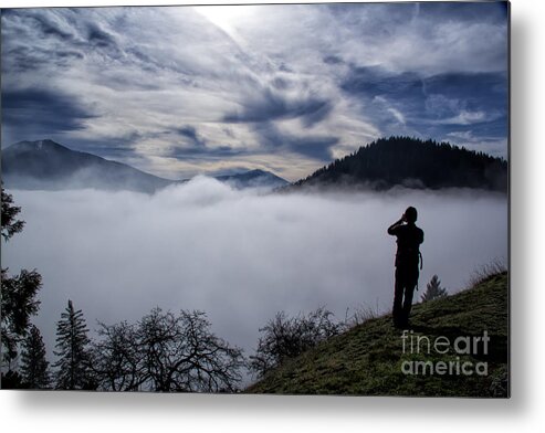 Fog Metal Print featuring the photograph Above The Fog by Paul Gillham