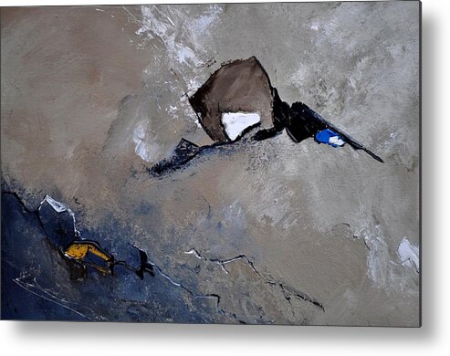 Abstract Metal Print featuring the painting Abstract 96312082 by Pol Ledent