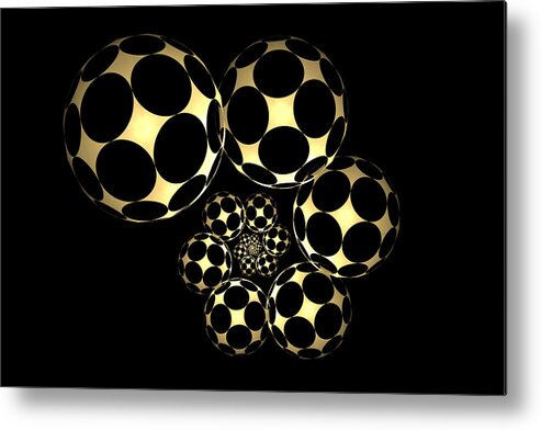 Soccer Metal Print featuring the digital art Abstract Soccer Balls by Sandy Keeton