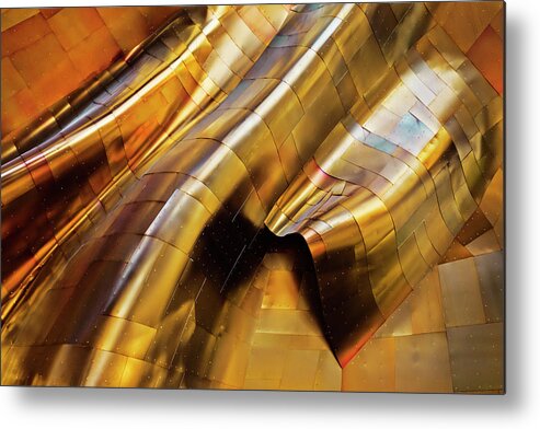 Abstract Metal Print featuring the photograph Abstract Steel by S. Amer