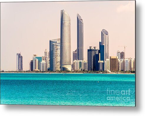 Emirates Metal Print featuring the photograph Abu Dhabi Skyline - United Arab Emirates by Luciano Mortula