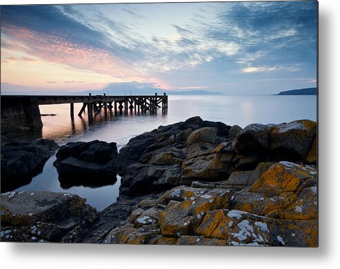 Landscape Metal Print featuring the photograph After sun at Portencross by Stephen Taylor