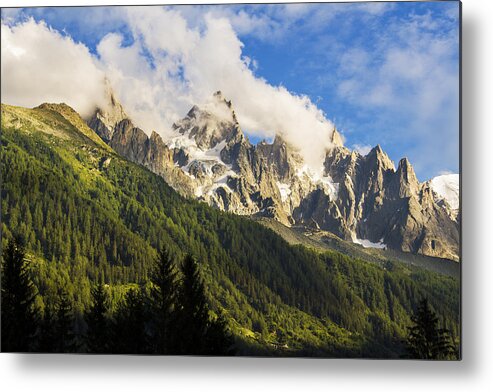 Alpine Ibex Metal Print featuring the photograph Aiguilles of Chamonix by Mircea Costina Photography
