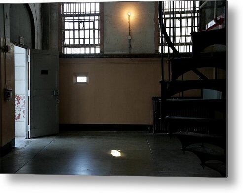 Spiral Metal Print featuring the photograph Alcatraz Stairs by Marigan O'Malley-Posada