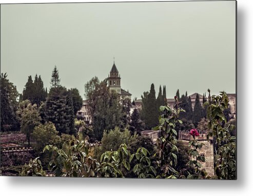 Alhambra Metal Print featuring the photograph Alhambra In The Rain - Spain by Madeline Ellis