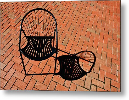 Chair Metal Print featuring the photograph Alone Together by Gary Slawsky