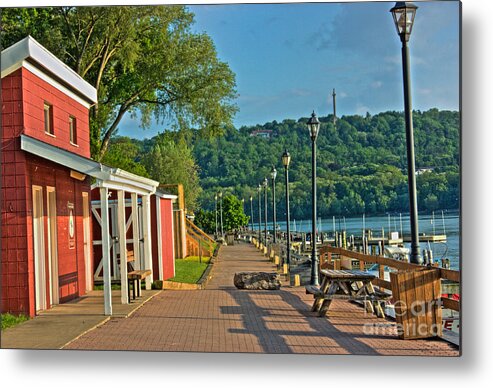 Blue Skies Metal Print featuring the photograph Along the Boardwalk by Jim Lepard