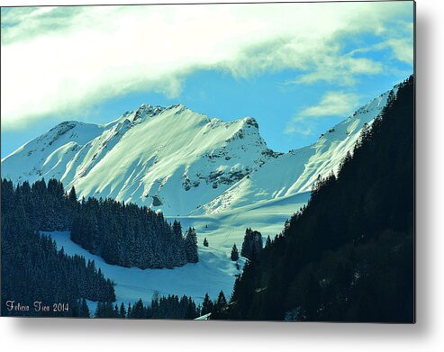 Alps Metal Print featuring the photograph Alps green profile by Felicia Tica
