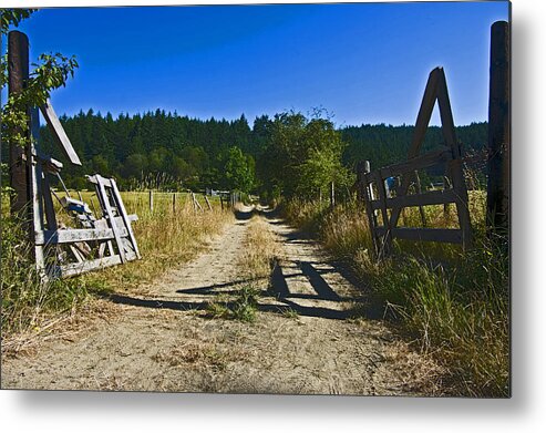 Wooden Gate Metal Print featuring the photograph Always open by Rob Mclean 
