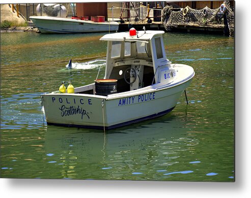 Jaws Metal Print featuring the photograph Amity Police by Ricky Barnard