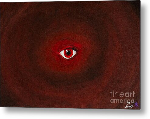  Metal Print featuring the painting An eye is upon you by Stefanie Forck